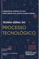 Livro com fundo azul, título “Teoria Geral do Processo Tecnológico” escrito em branco e nomes dos autores que assinam a obra.