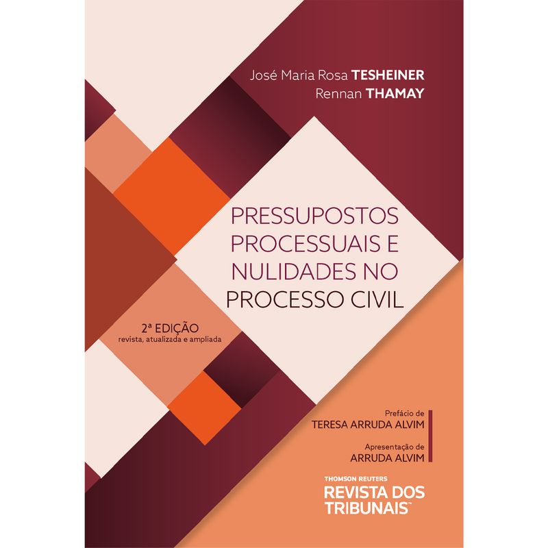 Capa de “Pressupostos Processuais e Nulidades no Processo Civil”, com título, autores e outras informações da publicação.