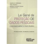 Livro com fundo creme, título "Lei Geral de Proteção de Dados Pessoais e suas repercussões no Direito Brasileiro - 3ª Edição” em roxo e nome dos coordenadores.